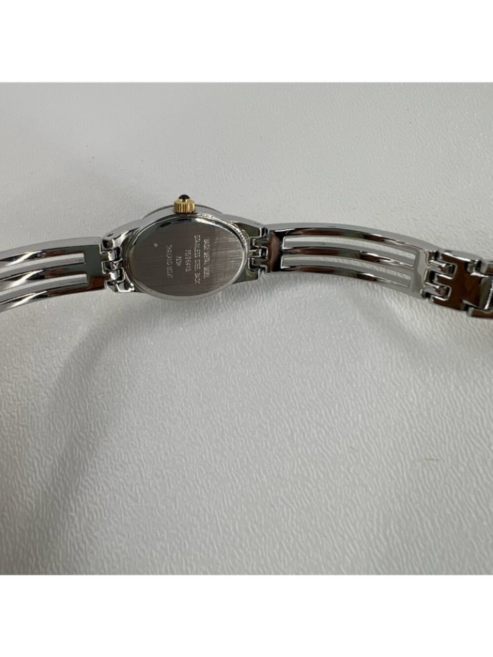 Armitron NOW Diamond Analog Wristwatch Womens Oval Face Link Bracelet Two Tone - Picture 10 of 11